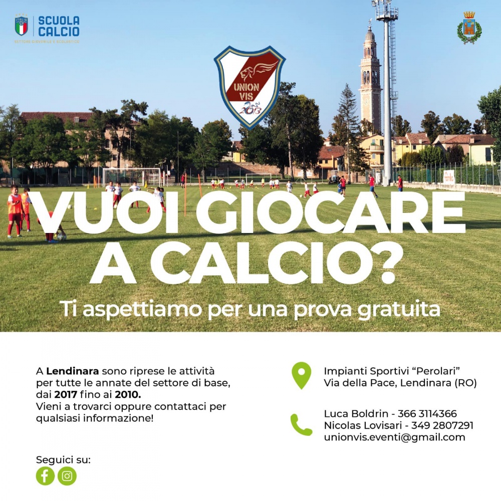 Vieni a giocare a calcio con noi